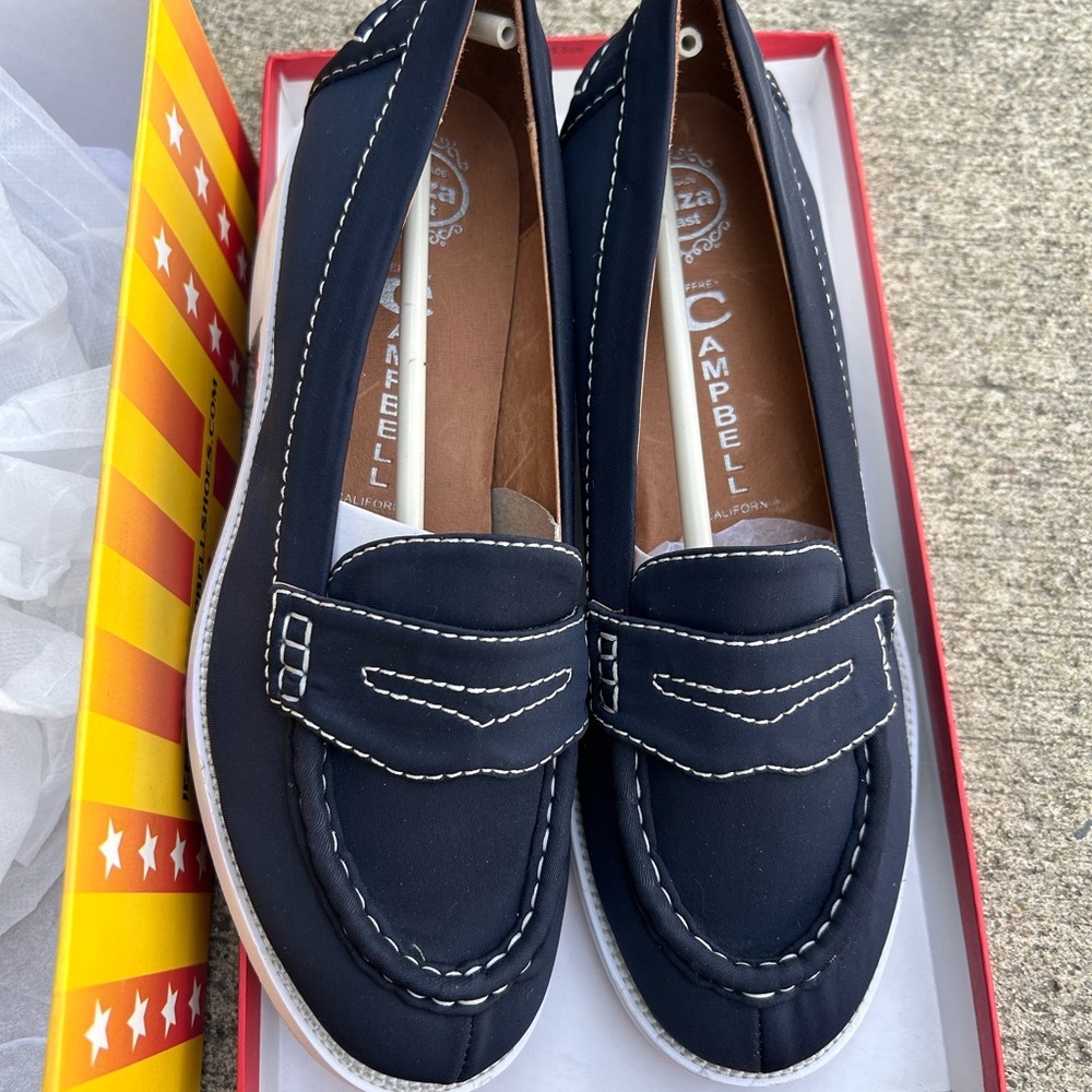 JEFFREY CAMPBELL - Vintage Academy 3 Navy Loafers